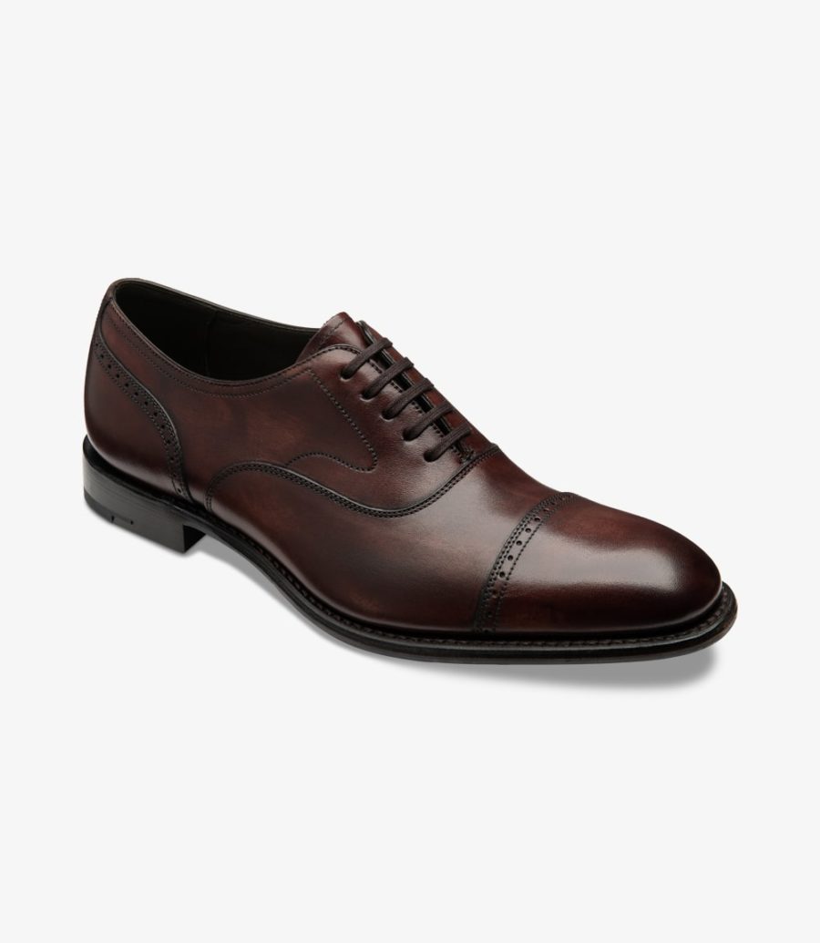 Loake Hughes Semi Brogue Semi Brogues Herren Bordeaux | AT8140728