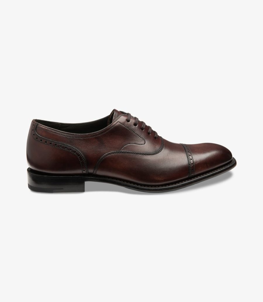 Loake Hughes Semi Brogue Semi Brogues Herren Bordeaux | AT8140728