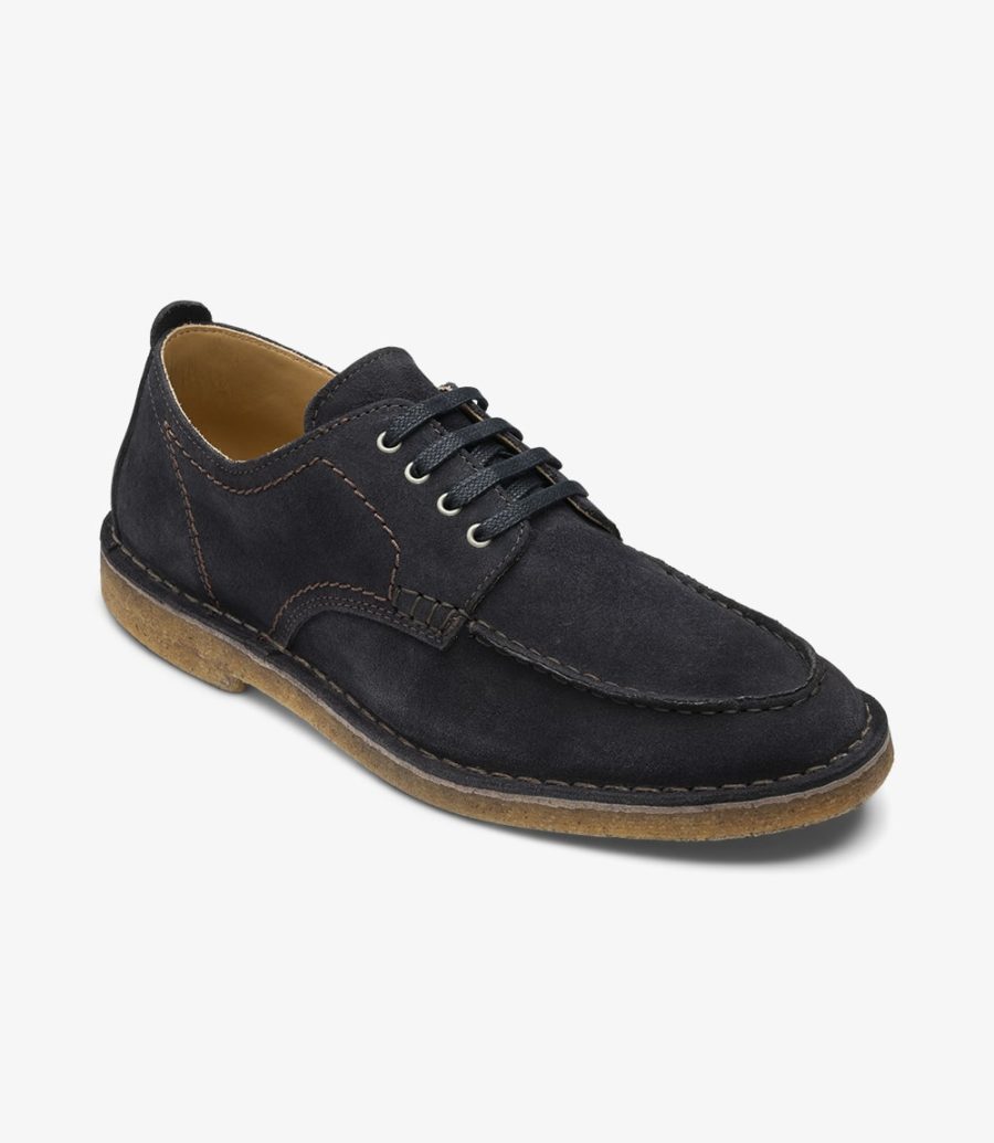 Loake Jimmy Navy Wildleder Plain-tie Derby Schuhe Herren Navy | AT3024781