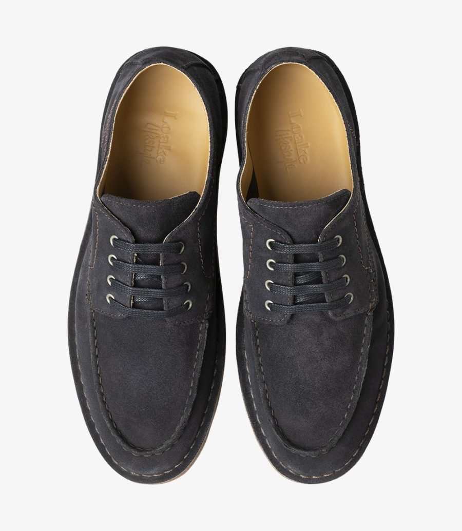 Loake Jimmy Navy Wildleder Plain-tie Derby Schuhe Herren Navy | AT3024781