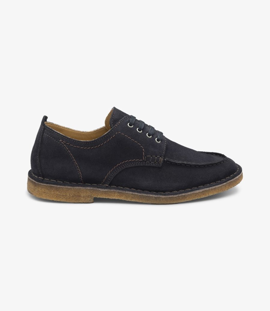 Loake Jimmy Navy Wildleder Plain-tie Derby Schuhe Herren Navy | AT3024781