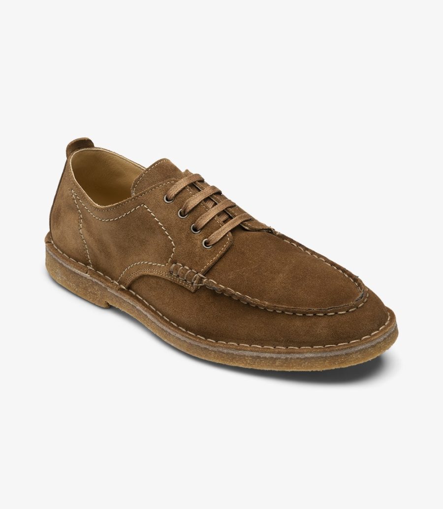 Loake Jimmy Tan Wildleder Plain Tie Derby Schuhe Herren Tan Suede | AT3781794