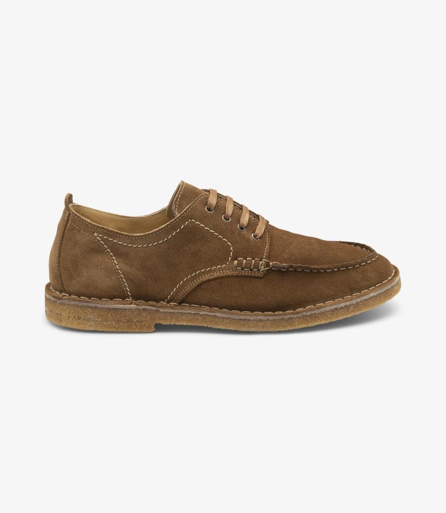 Loake Jimmy Tan Wildleder Plain Tie Derby Schuhe Herren Tan Suede | AT3781794