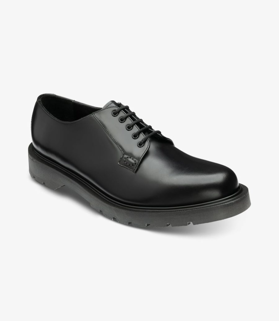 Loake Kilmer Black Plain-tie Derby Schuhe Herren Schwarz | AT3053727