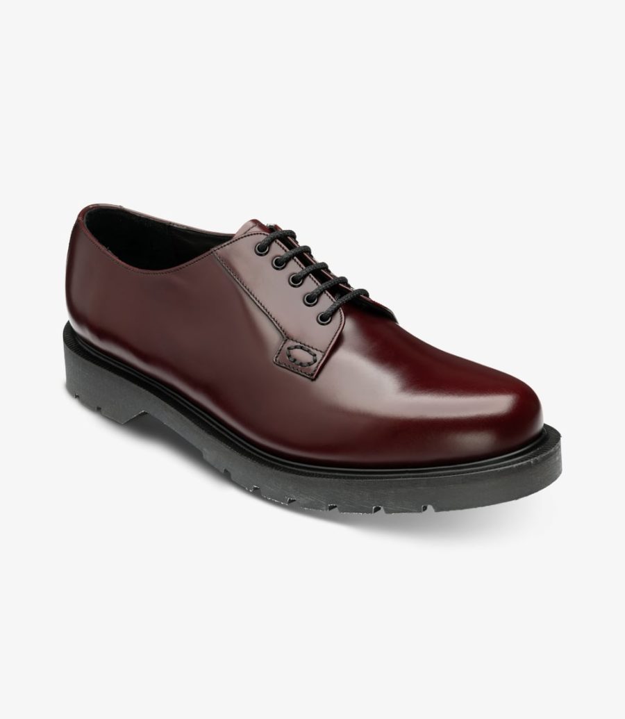 Loake Kilmer Burgundy Plain-tie Derby Schuhe Herren Bordeaux | AT8883793