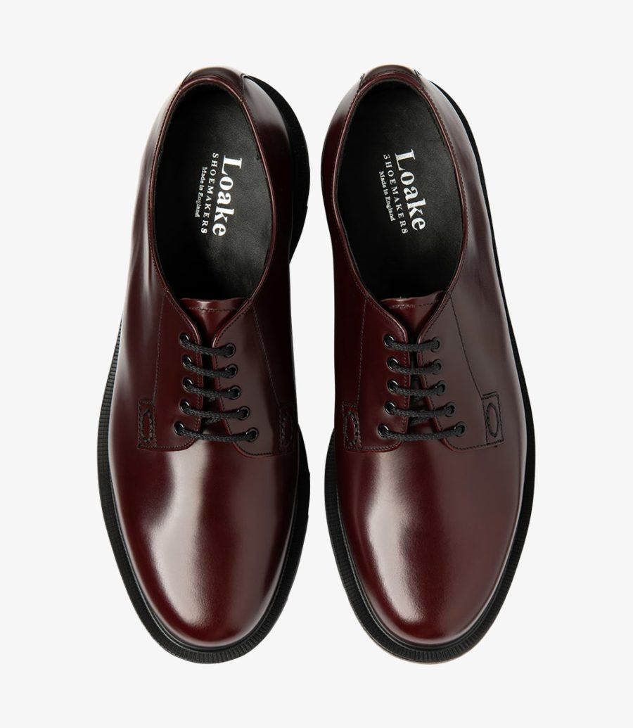 Loake Kilmer Burgundy Plain-tie Derby Schuhe Herren Bordeaux | AT8883793