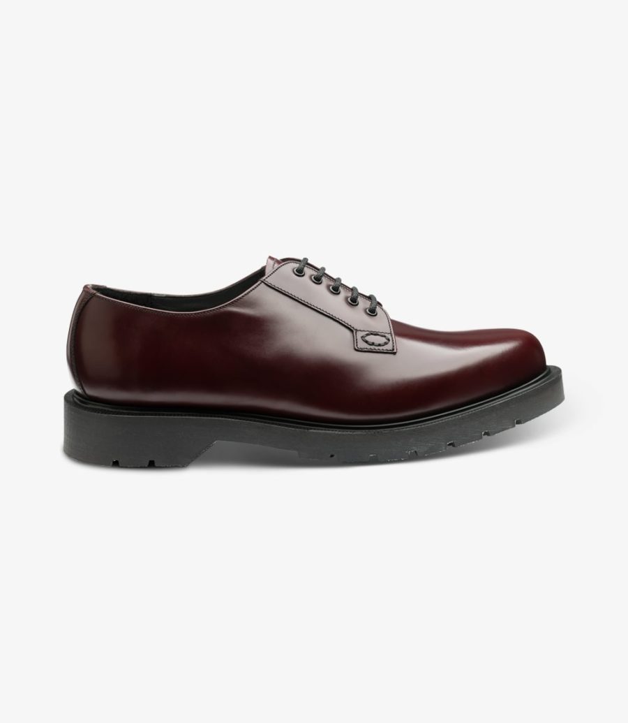 Loake Kilmer Burgundy Plain-tie Derby Schuhe Herren Bordeaux | AT8883793