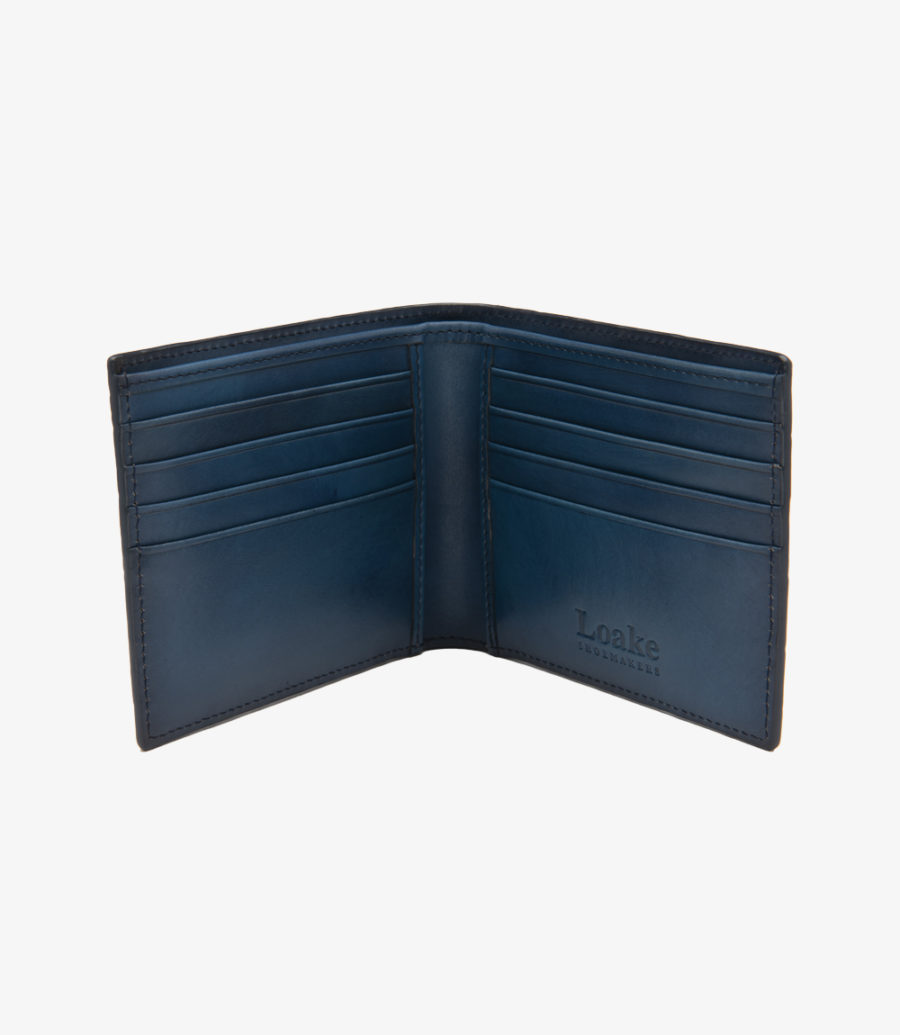 Loake Lombard Leder Wallet Geldbörse Herren Navy | AT0338856