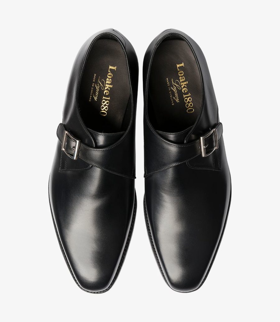 Loake Medway Mönchs Schuhe Herren Schwarz | AT1945427