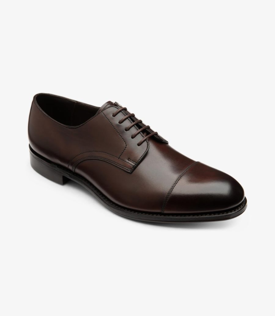 Loake Petergate Kappe-cap Derby Schuhe Herren Scorched Walnut | AT8929015