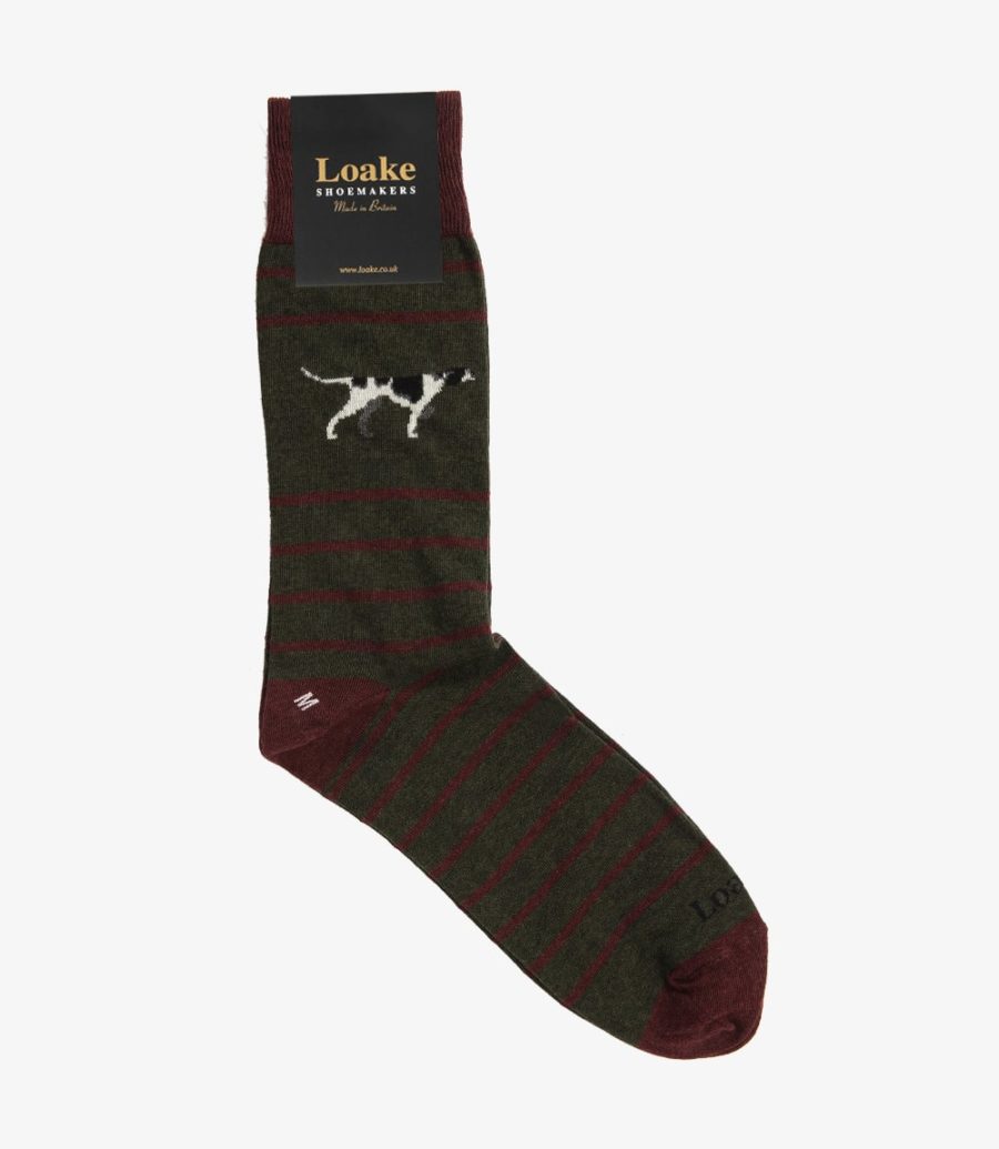 Loake Pointer Socks Socken Herren Grün | AT6171064