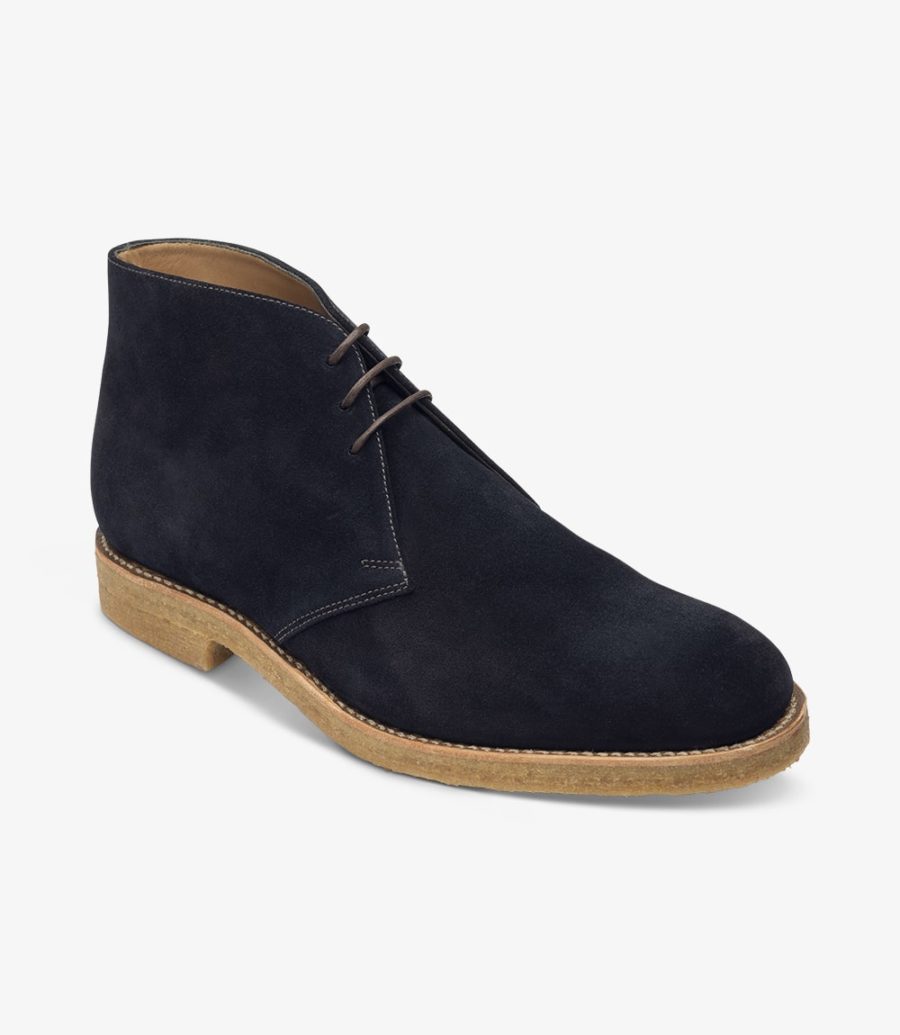 Loake Rivington Navy Wildleder Boot Wüstenstiefel Herren Navy | AT3203337