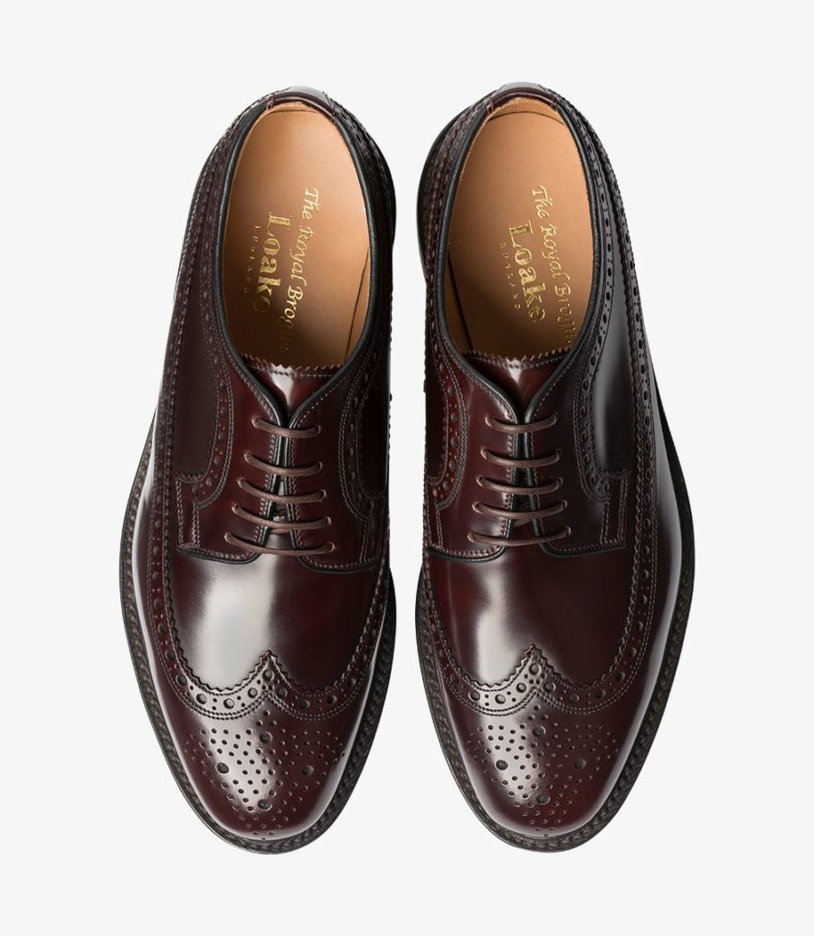 Loake Royal Brogues Herren Bordeaux | AT8204440