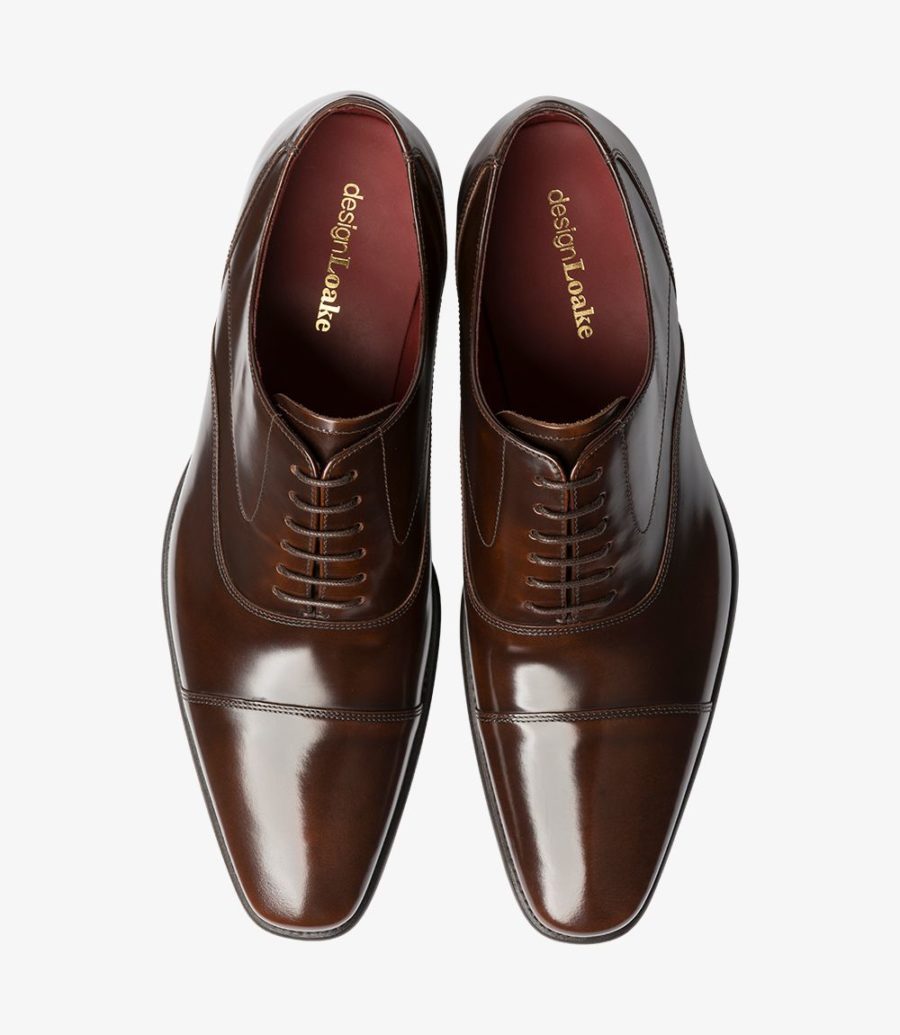 Loake Sharp Kappe-cap Oxford Schuhe Herren Dunkelbraun | AT1944733