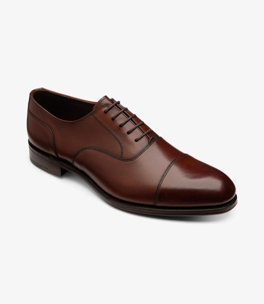 Loake Stonegate Kappe-cap Shoe Oxford Schuhe Herren Seared Mahogany | AT6068264