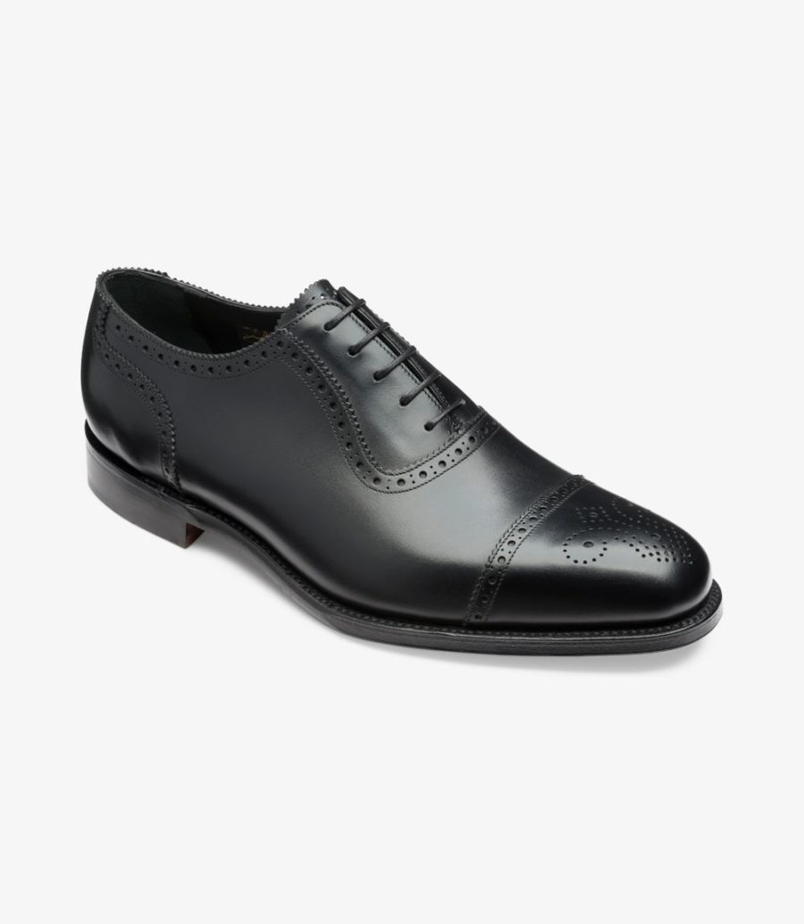 Loake Strand Semi Brogue Semi Brogues Herren Schwarz | AT6193274