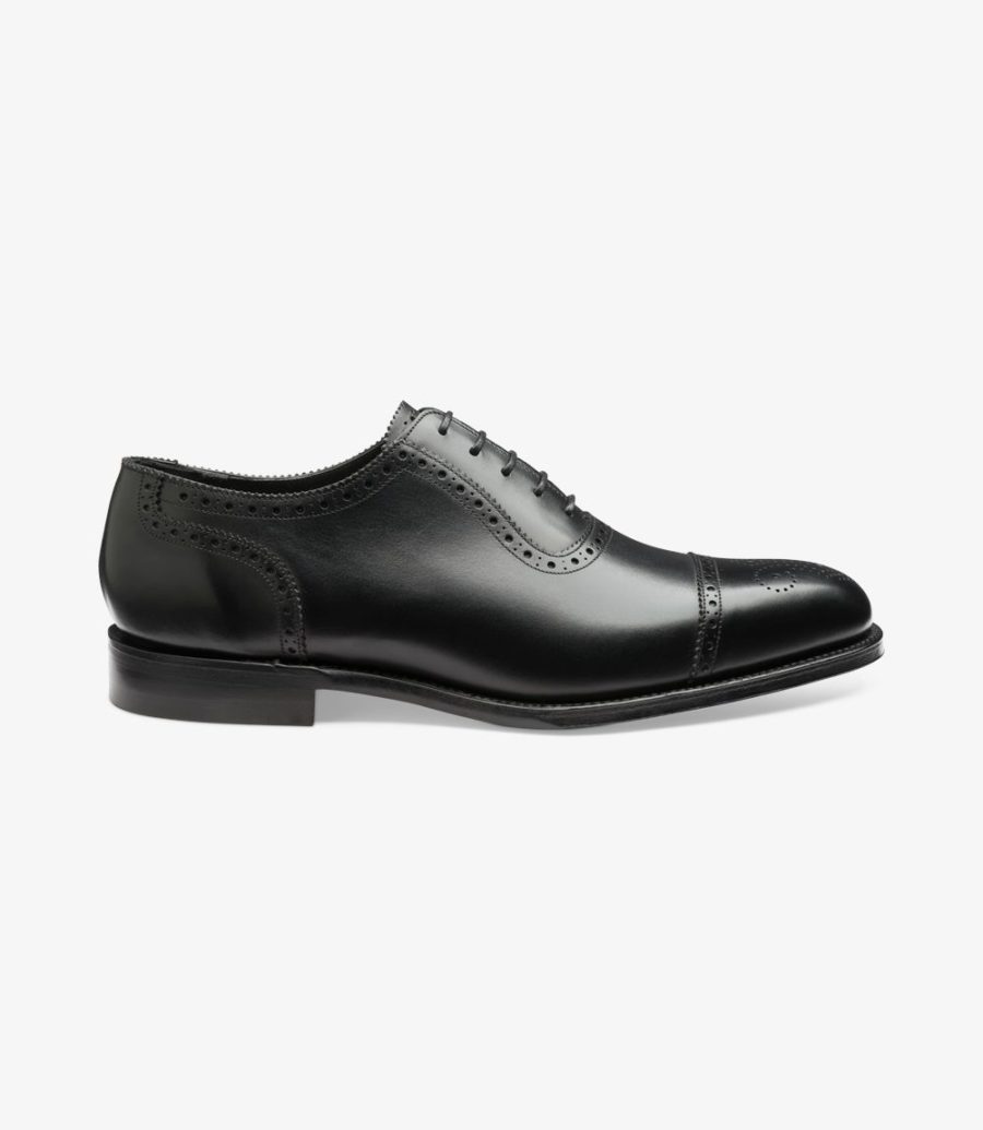 Loake Strand Semi Brogue Semi Brogues Herren Schwarz | AT6193274