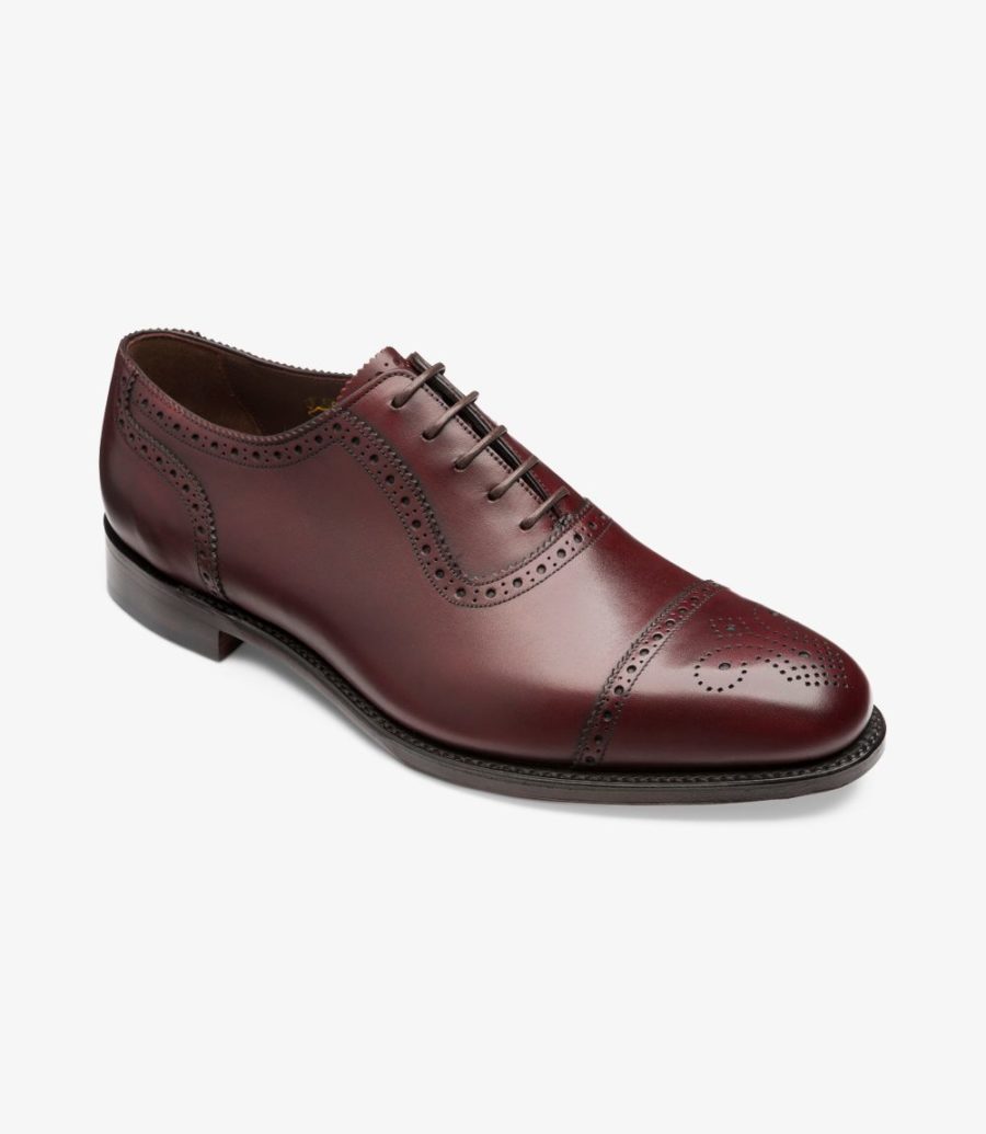 Loake Strand Semi Brogue Semi Brogues Herren Bordeaux | AT8094075