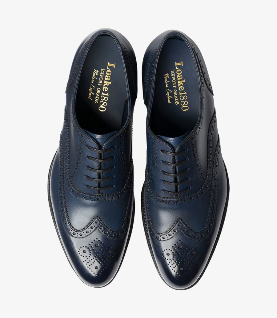 Loake Torrington Brogues Herren Blau | AT1203743