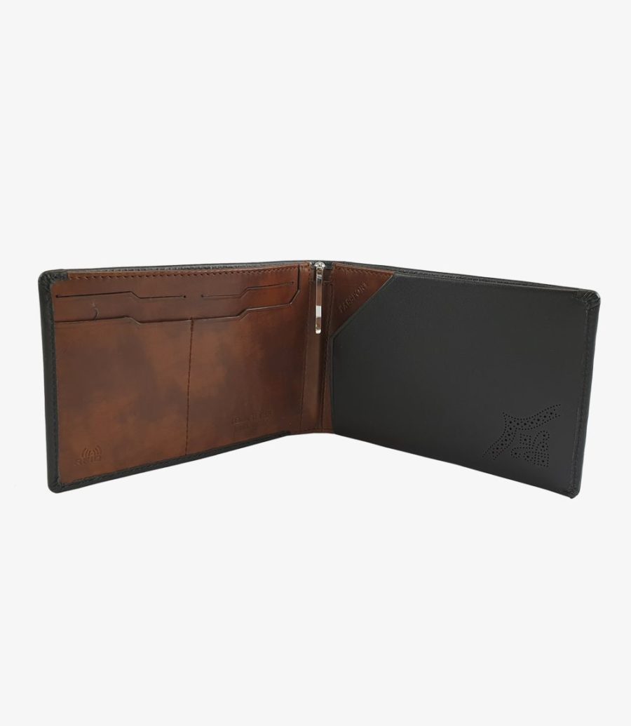 Loake Travel Wallet Geldbörse Herren Schwarz | AT9827294