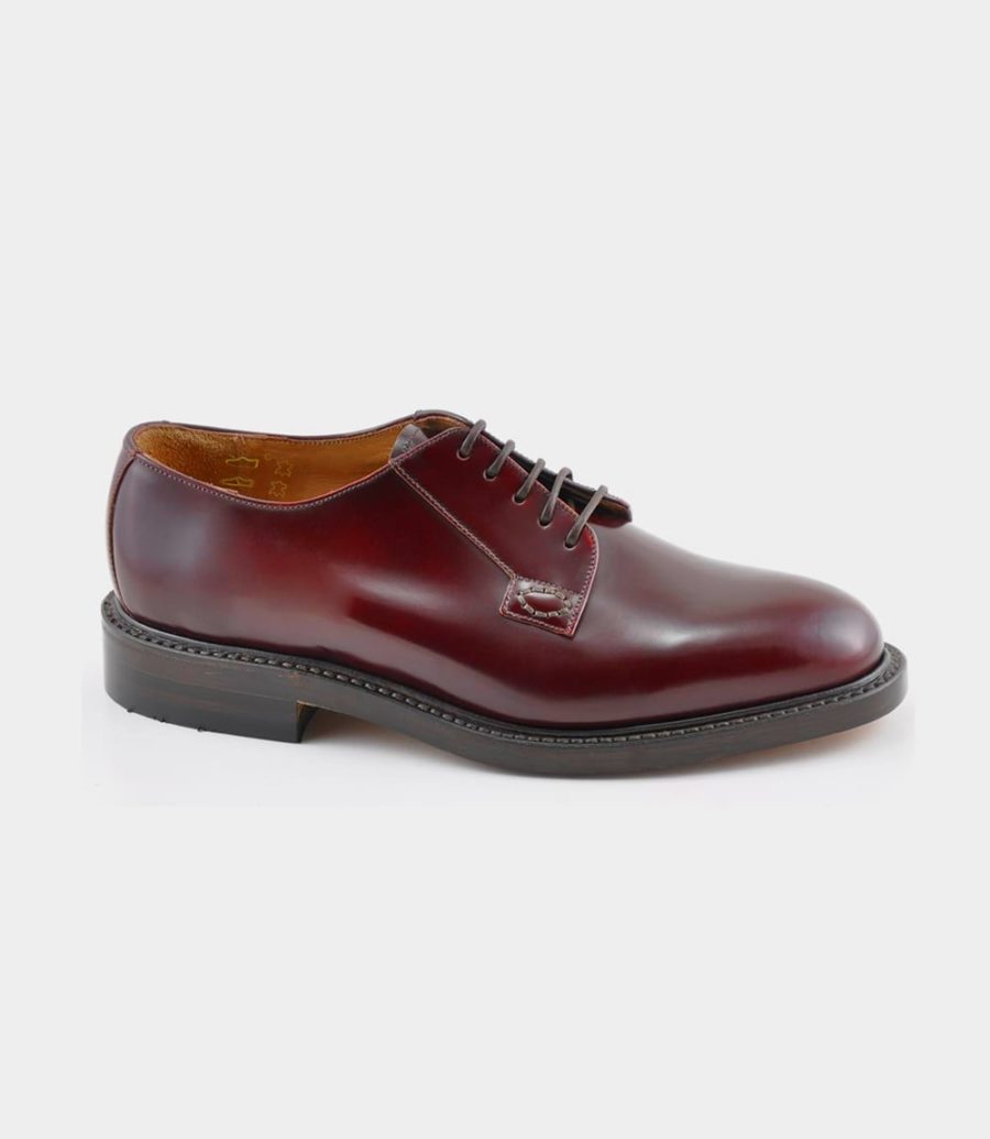 Loake Waverley Plain Tie Derby Schuhe Herren Bordeaux | AT4790250