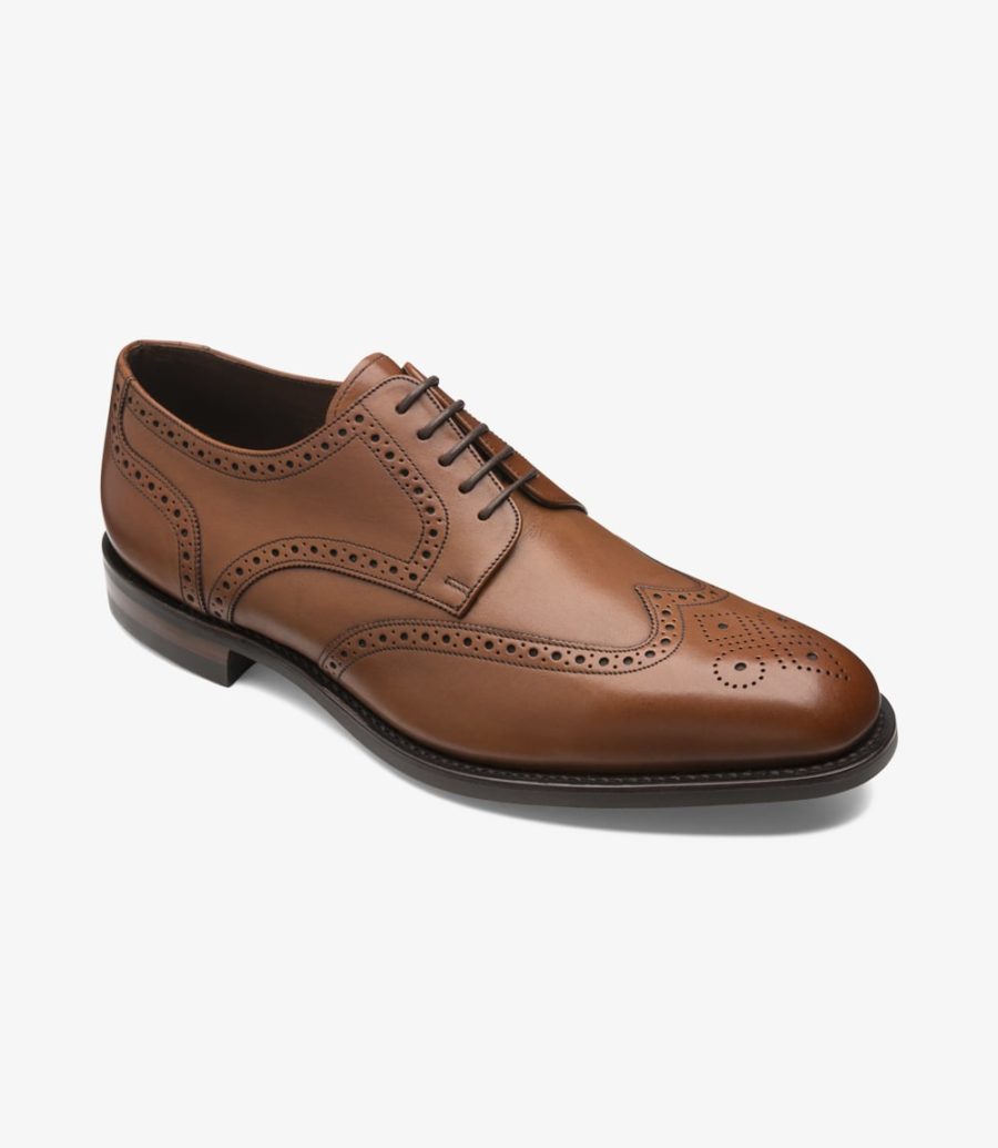 Loake Wembley Brogues Herren Mahogany | AT4215603