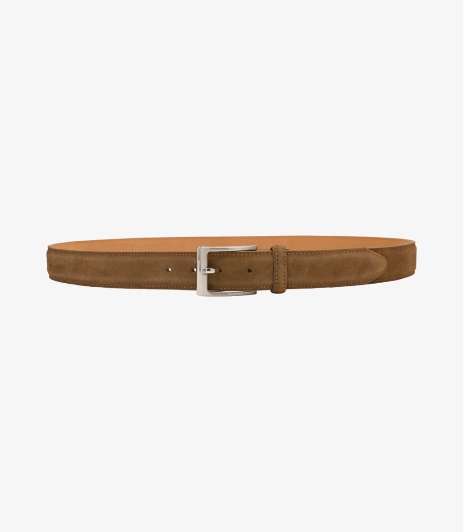 Loake William Belt Gürtel Herren Tan Suede | AT9578451