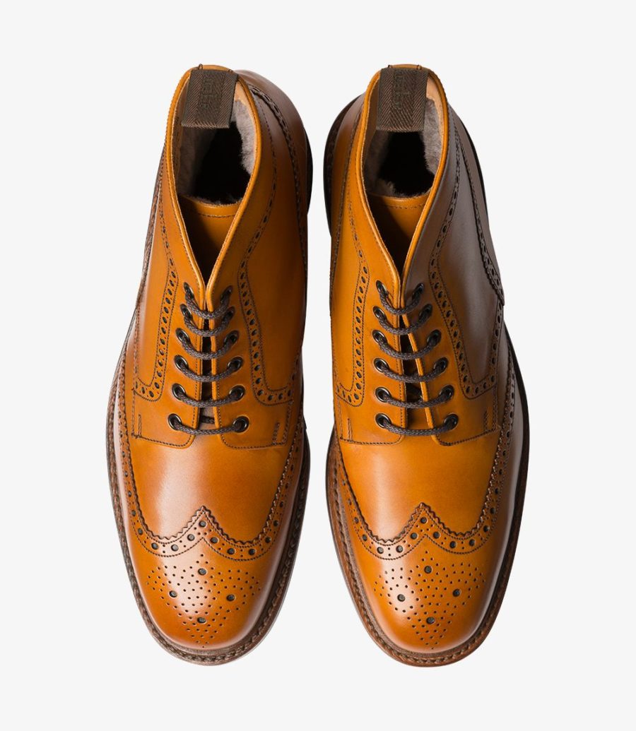 Loake Wolf Brogue Stiefel Herren Tan | AT5521211