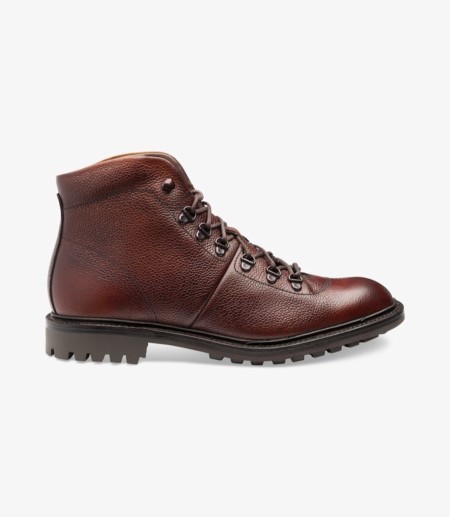 Loake Hiker Wanderstiefel Herren Oxblood Grain | AT6057922